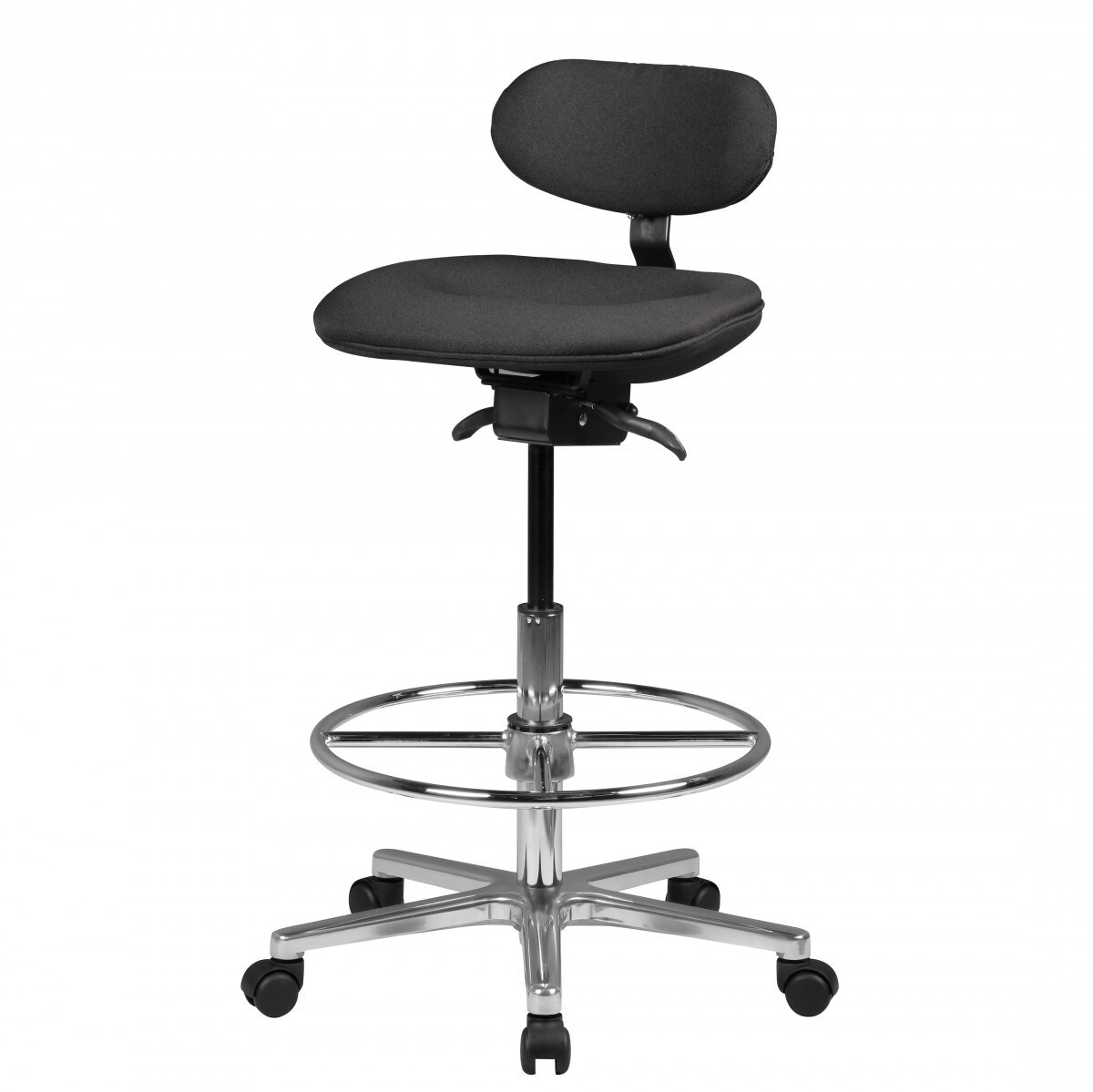 Arbeitsstuhl Rollhocker mit Lehne Höhenverstellbar Drehhocker Hocker Stehhilfe