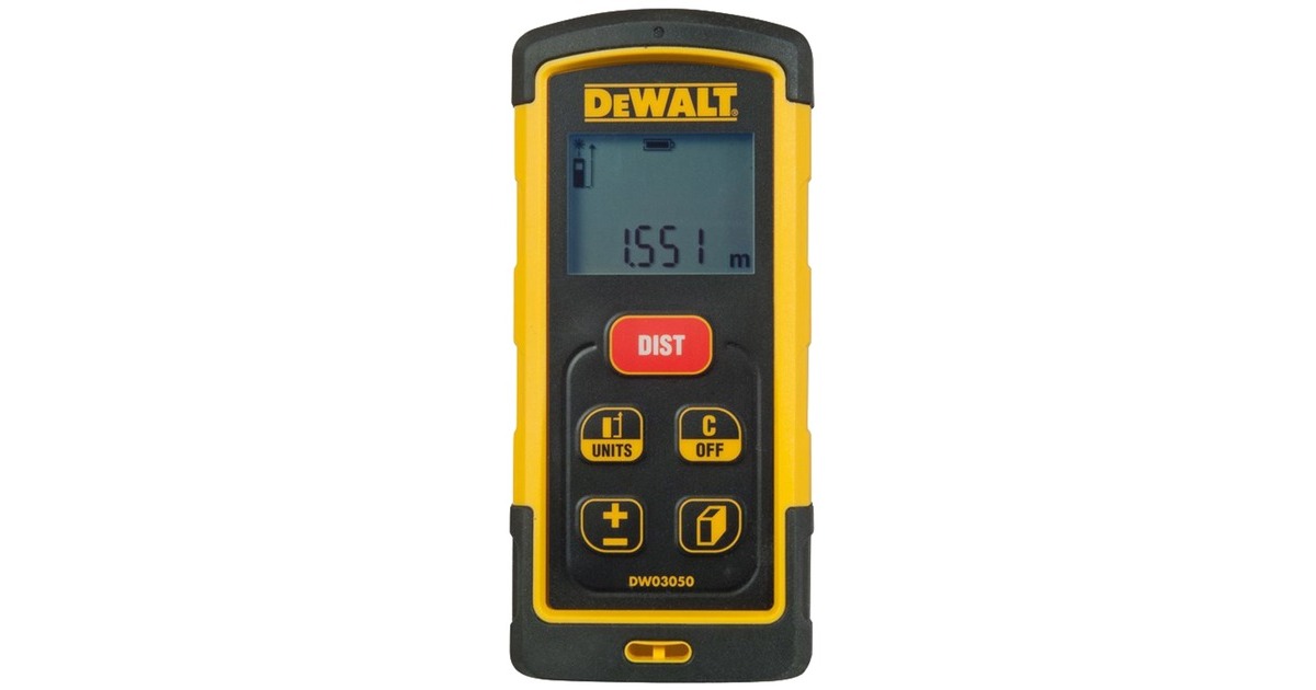 DEWALTAfstandsmeter DW03050  (Zwart/geel, 50 meter)