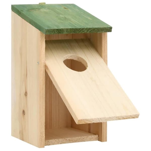 vidaXL Fuglehus 10 stk heltre gran 12x12x22 cm