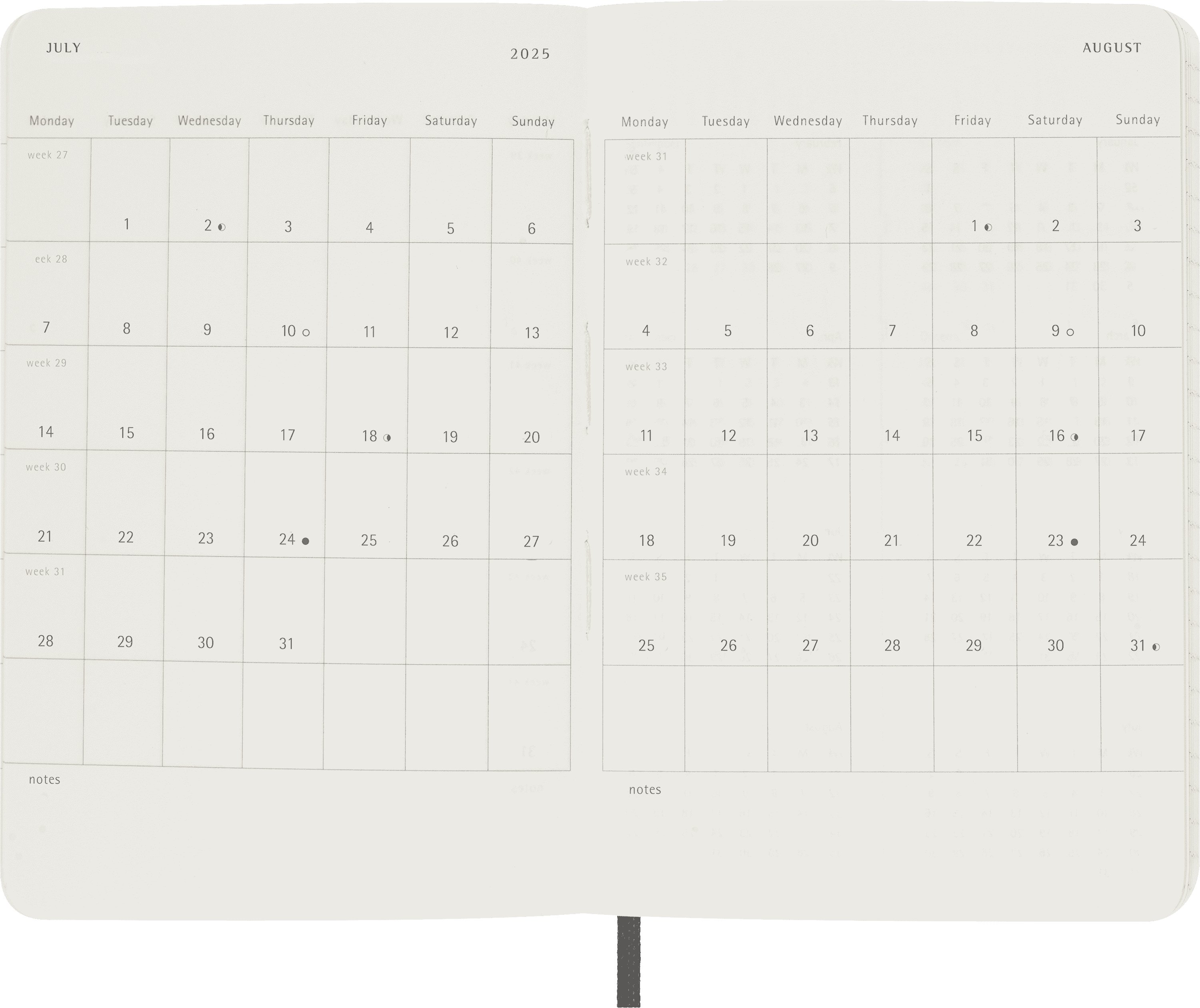 Classic Planner 2025 Pocket Weekly horizontal, soft cover, 12 months