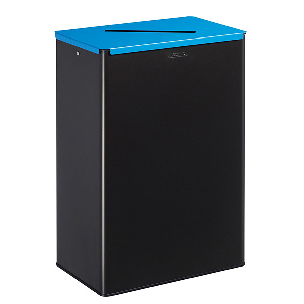 ROSSIGNOL Poubelle de  tri selectif 60 L calitri - tri papier - gris manganese / bleu ciel