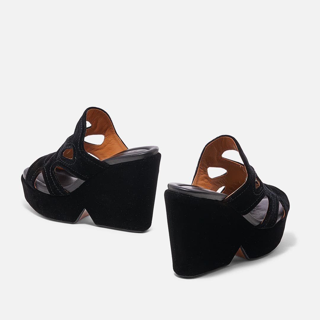 MULES - DALEY mules, fabric black || OUTLET