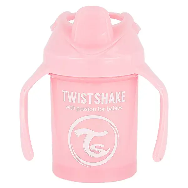 Copo de Treinamento Twistshake Mini Cup Rosa Pastel +4m 230ml