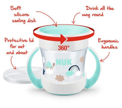 NUK Evolution Mini Magic Kopp, Blå