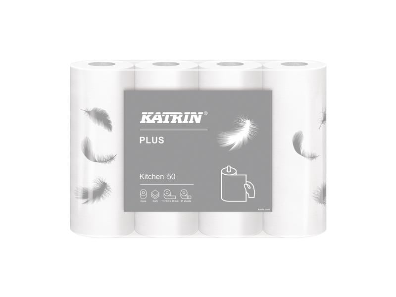 Katrin Haushaltspapier Küchenrolle Plus Kitchen 50 Papierrolle 3-lagig, 26 x 23 cm