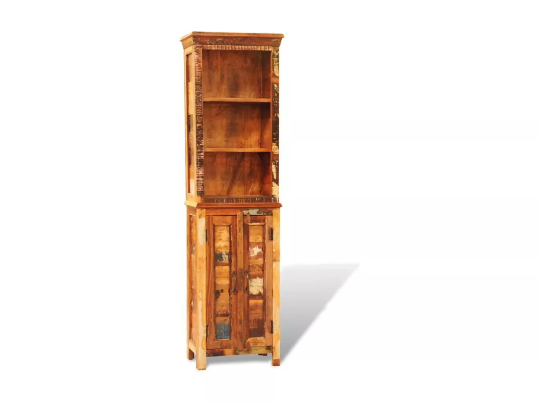 Bibliothèque Bois massif de récupération Vintage