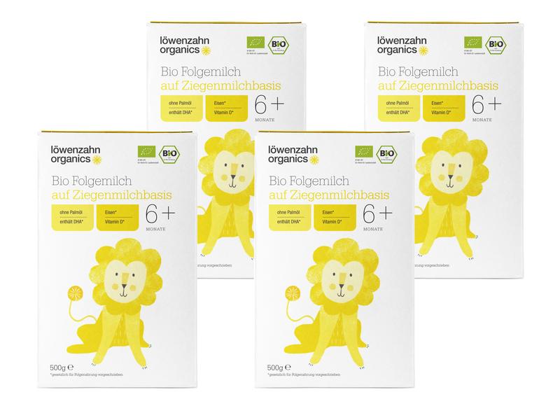 löwenzahn organics Folgemilch 6  Mt. 4x 500 g Für Babys mit einem steigendem Appetit