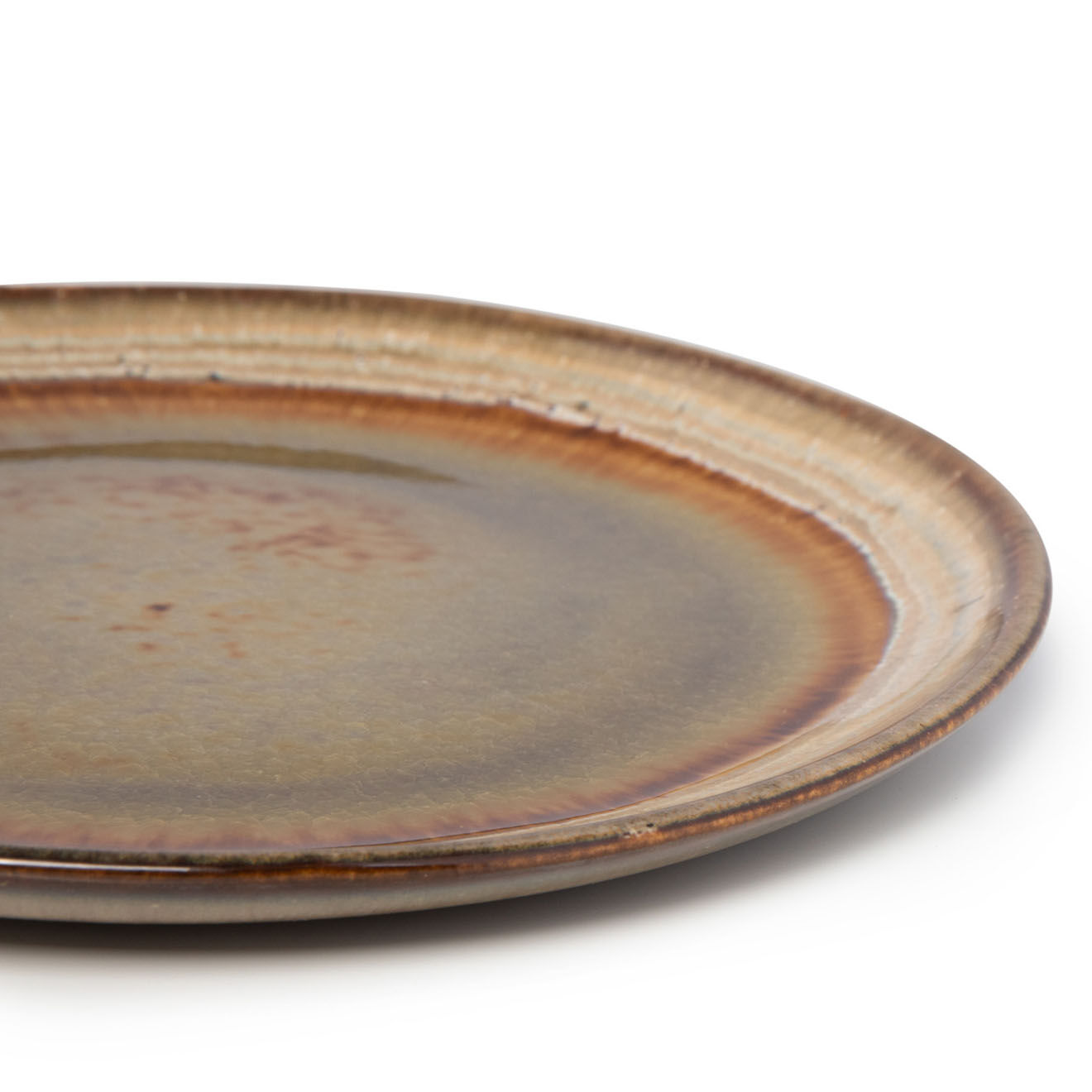 Bazar Bizar 6 Assiettes plates Comporta marron  - D.22 cm