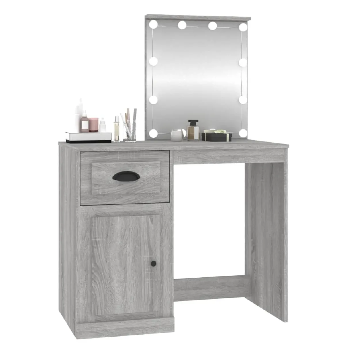 vidaXL Coiffeuse avec LED - Sonoma gris