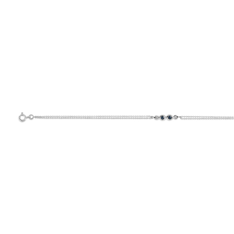 Bracelet or 375 blanc saphirs et zirconias 18 cm