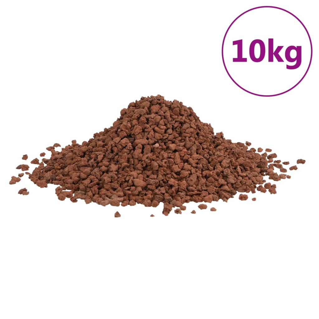 vidaXL Rochas Vulcânicas Vermelhas 10 kg 5-8 mm