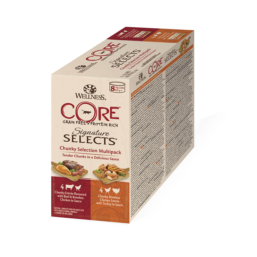 Wellness Core Signature Selects Lata grossa para gatos - Pacote com 8 unidades