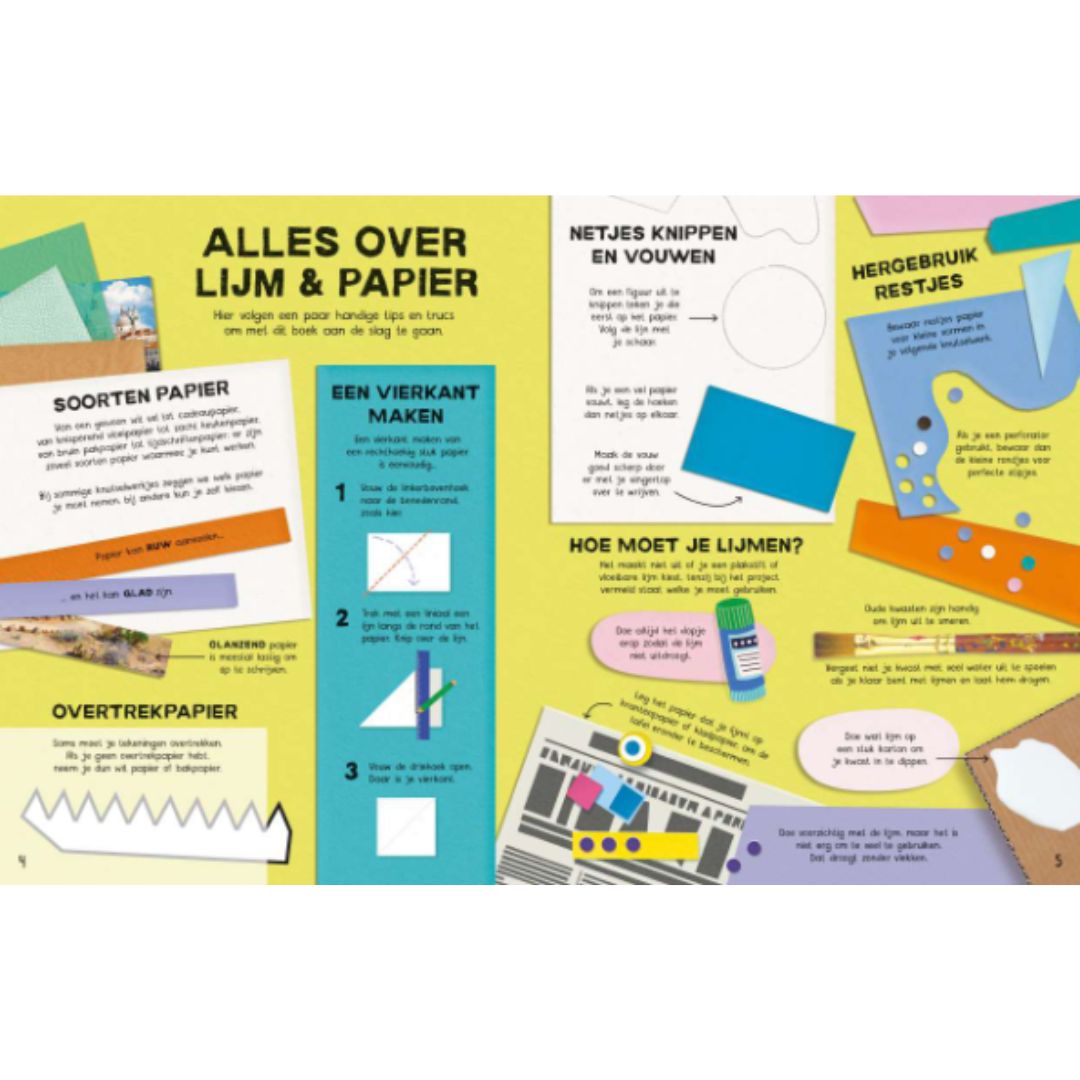 Usborne wat kan ik doen met papier en lijm?