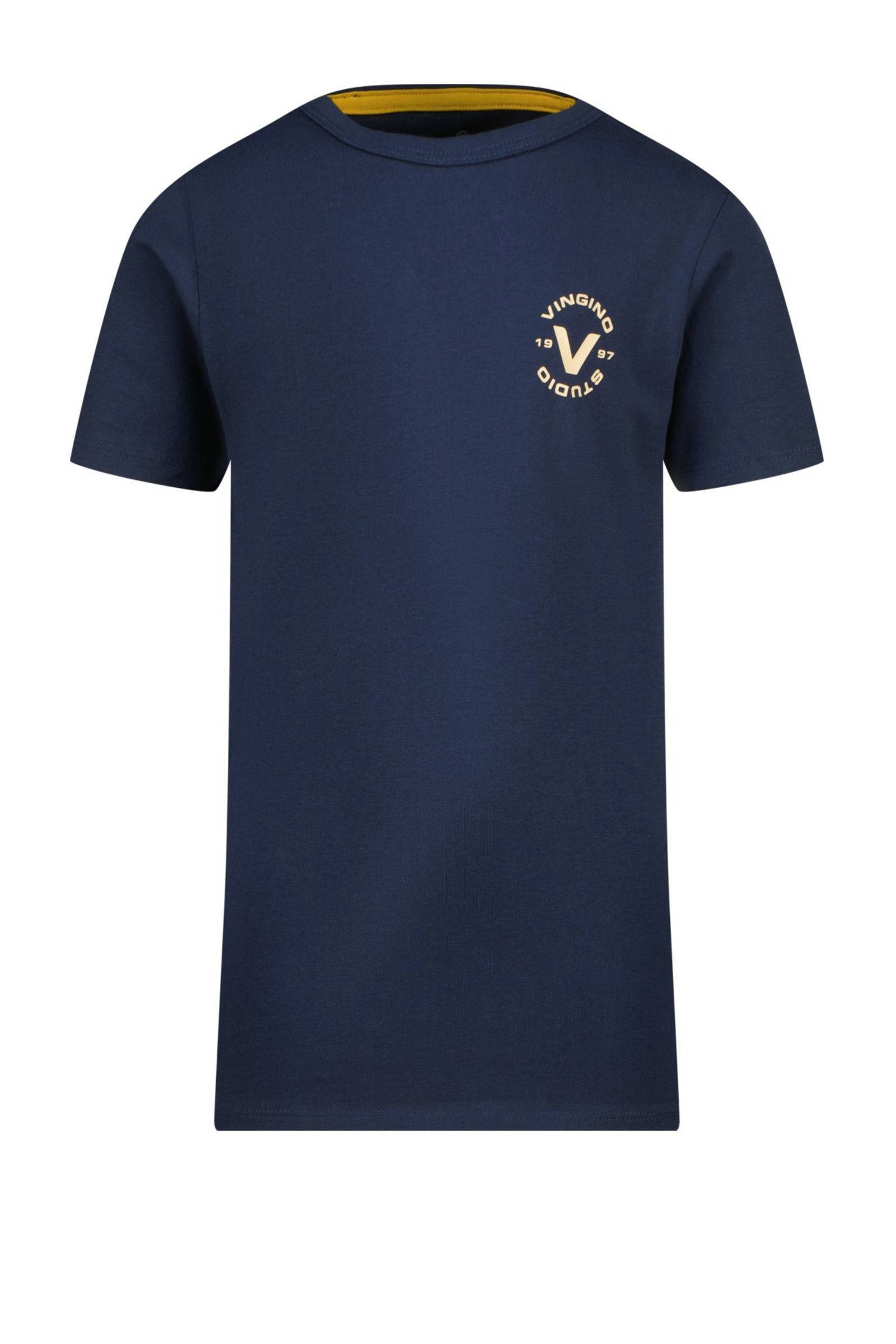 Vingino shortama Wander donkerblauw/beige