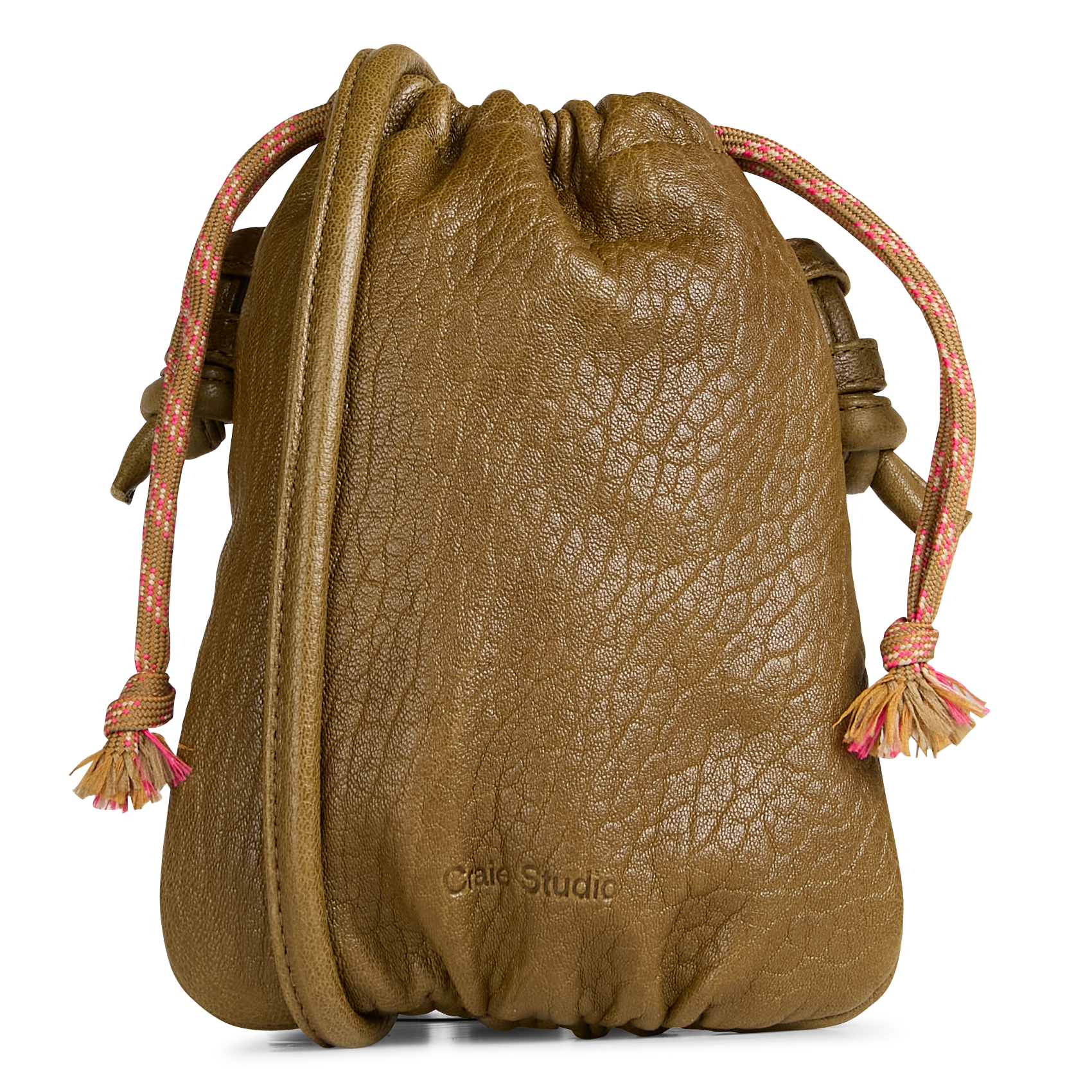 MILLI - Sac bourse en cuir craquelé | Kaki