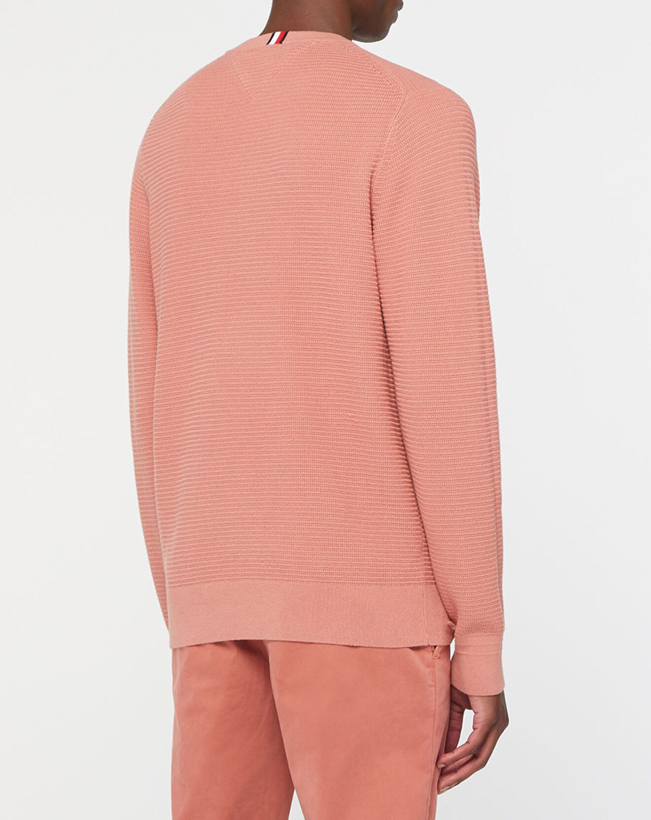 Tommy Hilfiger Pull 100% Coton Bio Structure rose