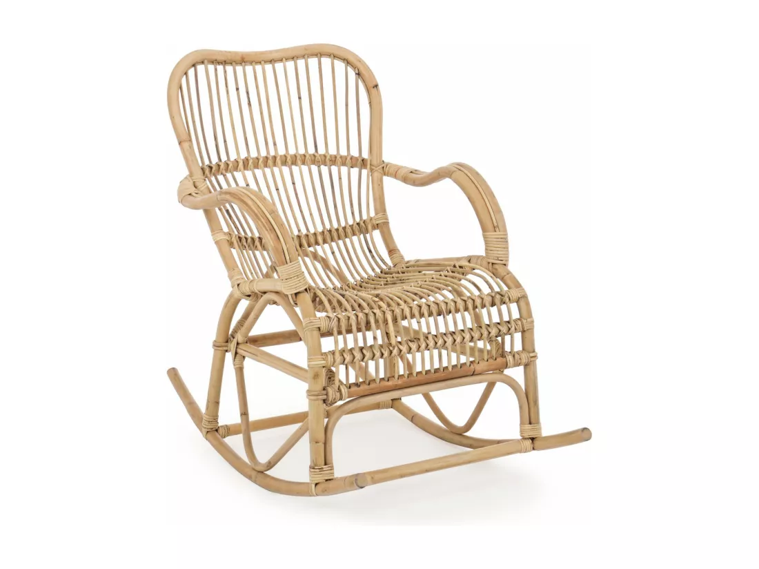 Rocking chair en rotin - CARMELIE