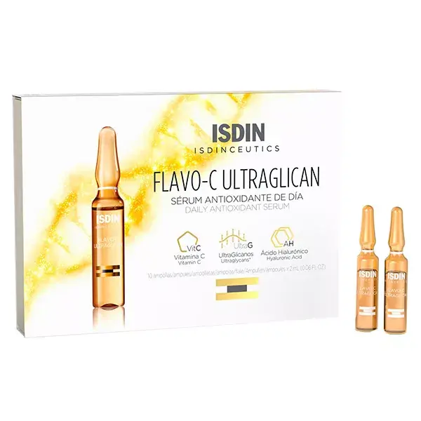 ISDIN Isdinceutics Flavo-C Ultraglican Sérum Facial Antioxidante com Vitamina C 30 x 2ml
