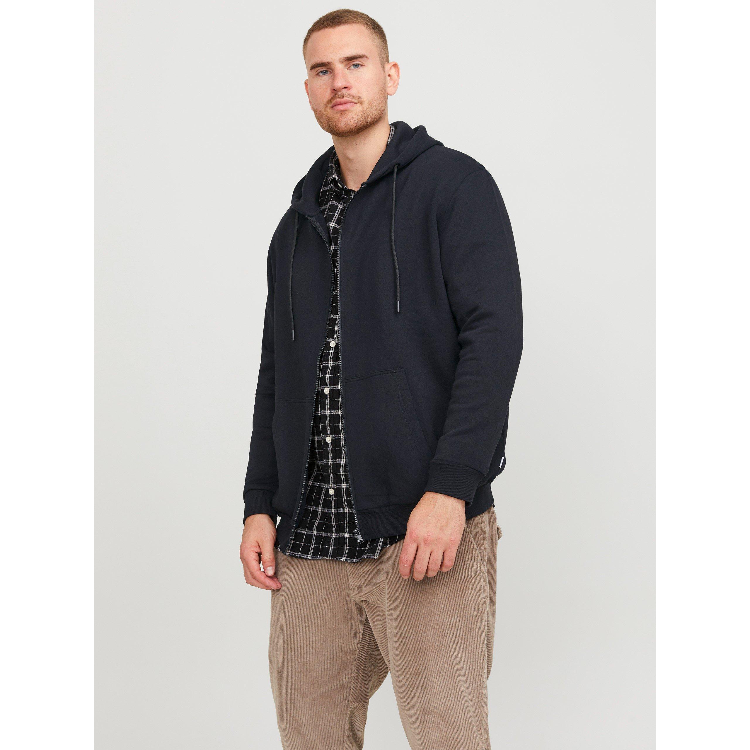 Jack and Jones Jack Bradley Zip Hoodie Mens Plus Size