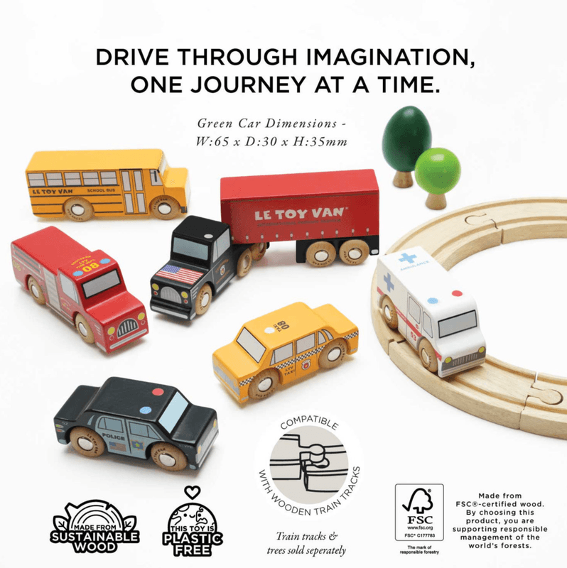 Le Toy Van New York Sett med 6 Trebiler