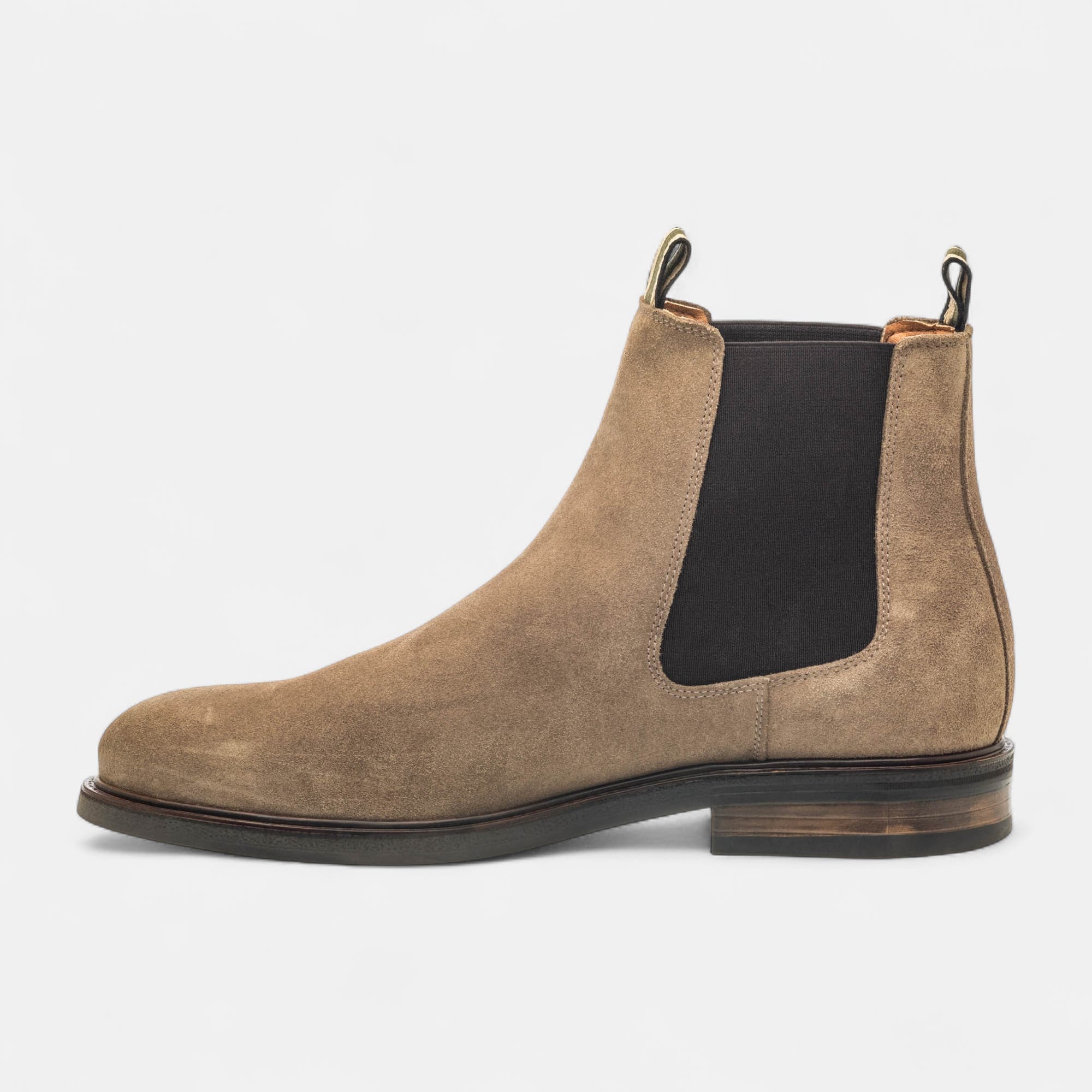Boots chelsea Homme en cuir beige