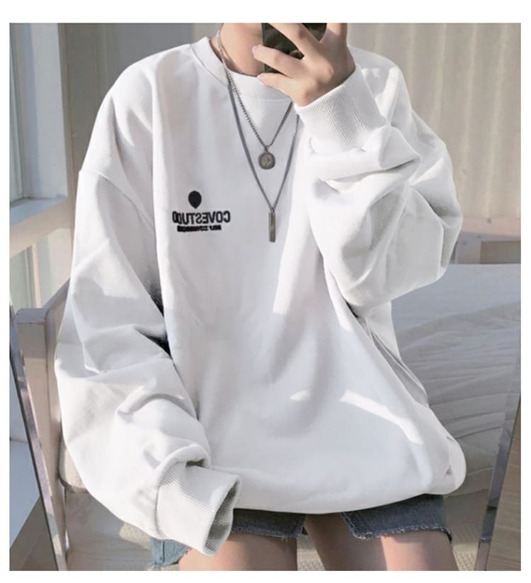 Rosesand - Sweatshirt met lange mouwen en tekstprint, losvallend model
