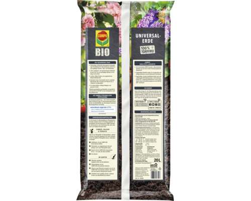 Universele grond COMPO BIO turfvrij (45 zakken x 20 liter = 0,9 m³) 1 pallet