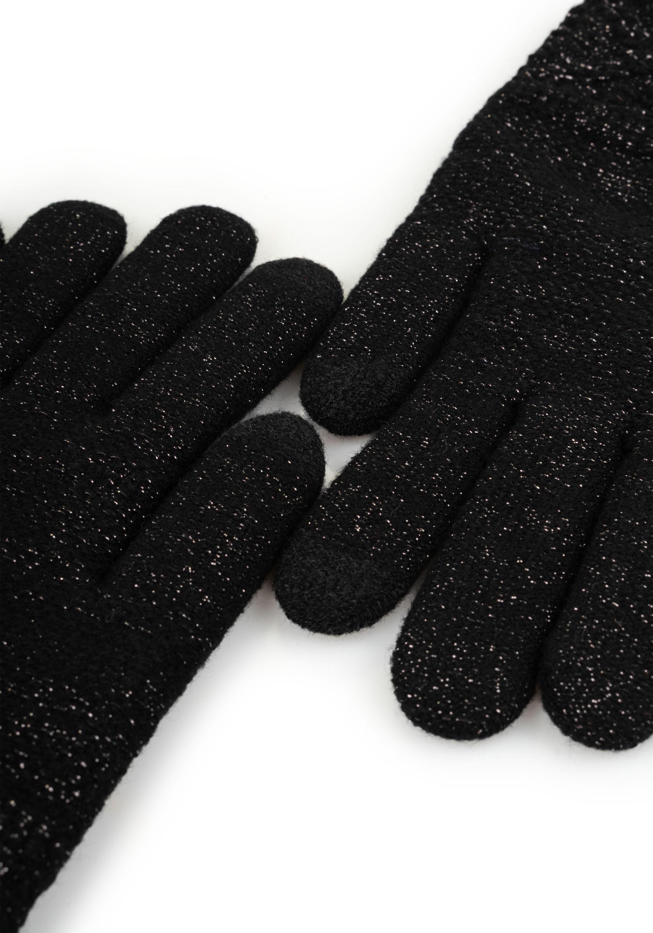 Capelli New York Strickhandschuhe 1 Paar,  dezenter Metallic-Schimmer, gemustert, hoch elastisch