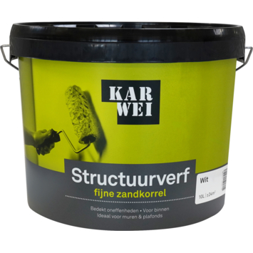 KARWEI structuurverf mat wit 10 liter