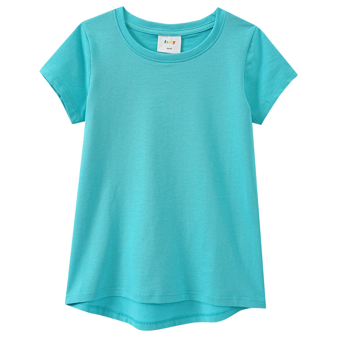 Famy 3 Mädchen T-Shirts im Basic-Look helllila / türkis / helltürkis