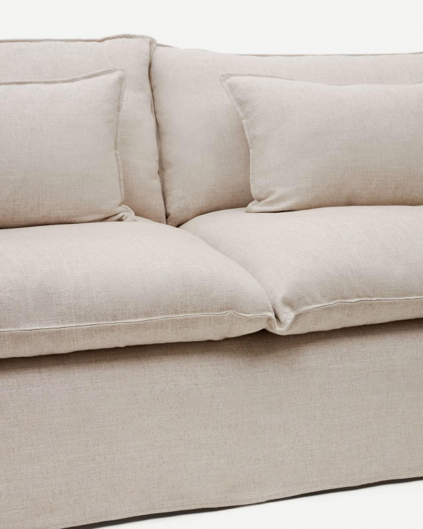 Kave Home Anarela 3-zits bank beige linnen