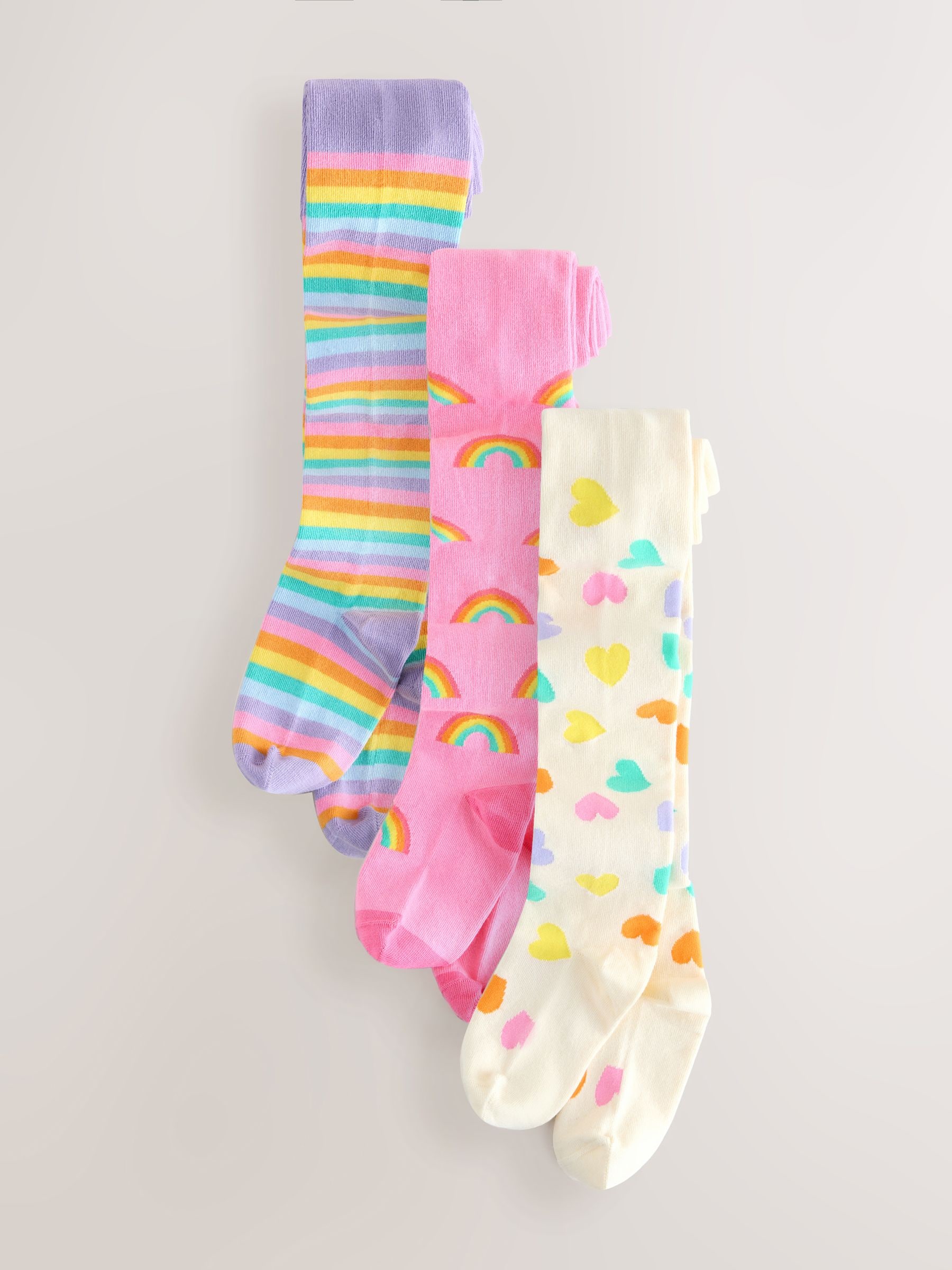 Meerkleurig pastel - Little Bird by Jools Oliver Tights 3 Pack