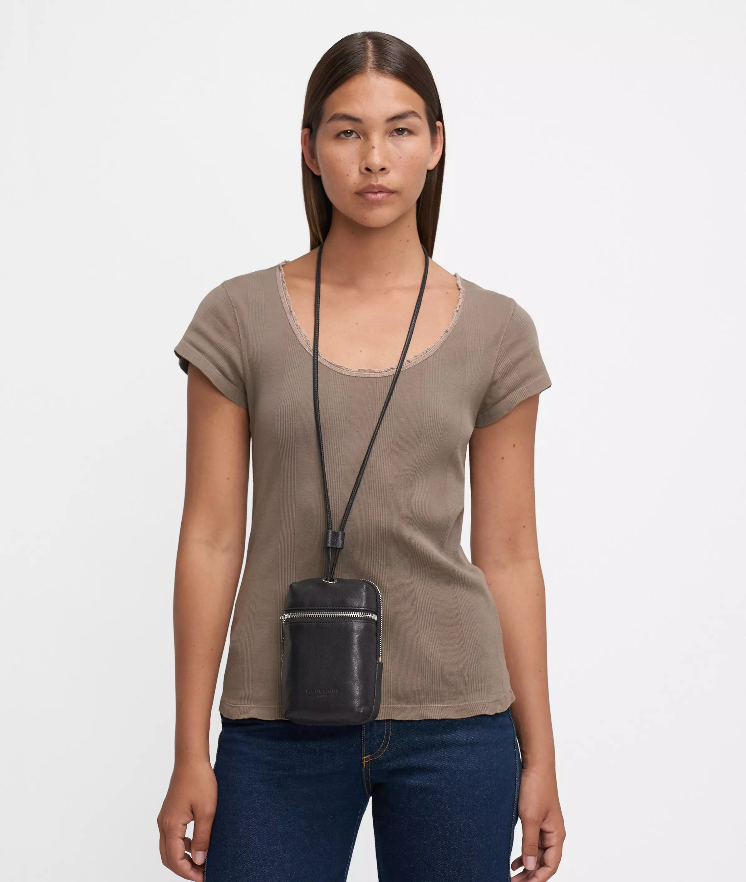 Mobile Pouch Cell phone case made of goatskin