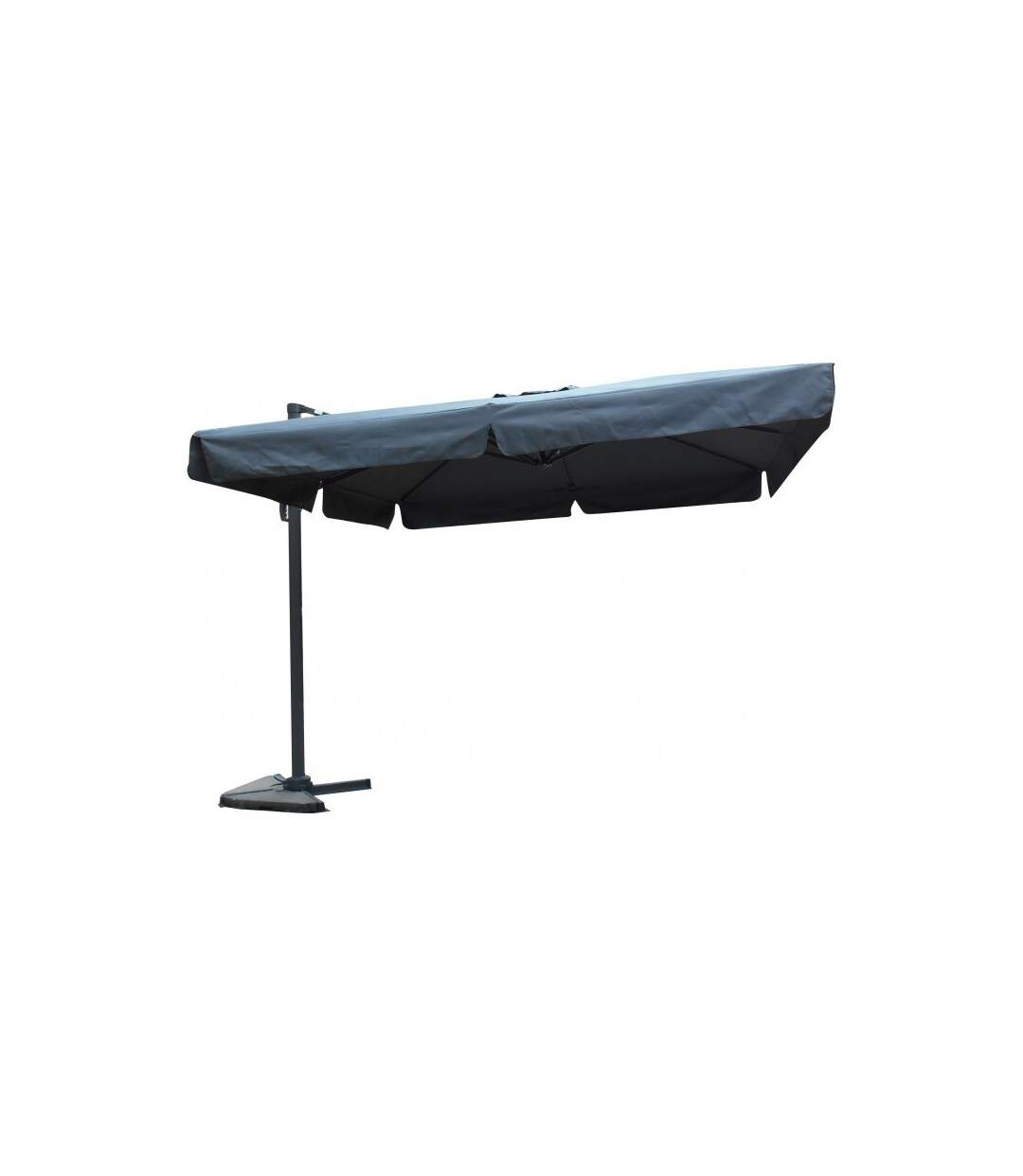 Paris Prix - Parasol à Volets Avec housse 300cm Gris