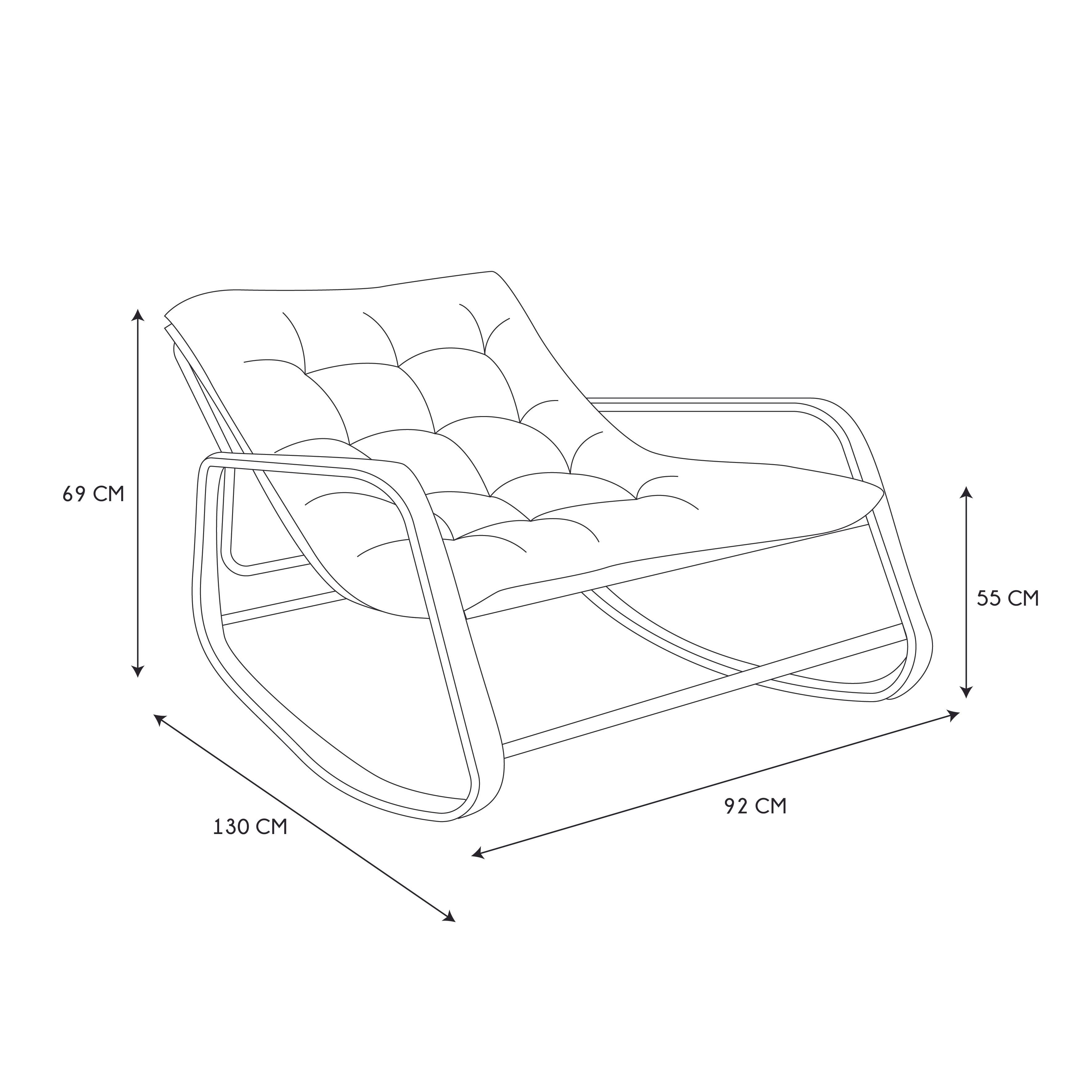 FAUTEUIL BASCULE MIAMI IMITATION BOIS 92X69X130CM