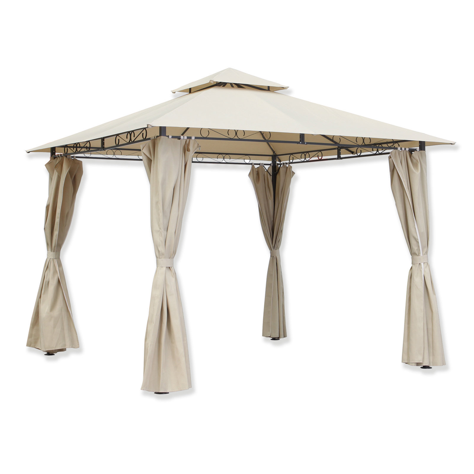 Pavillon - beige-anthrazit -3x3 Meter