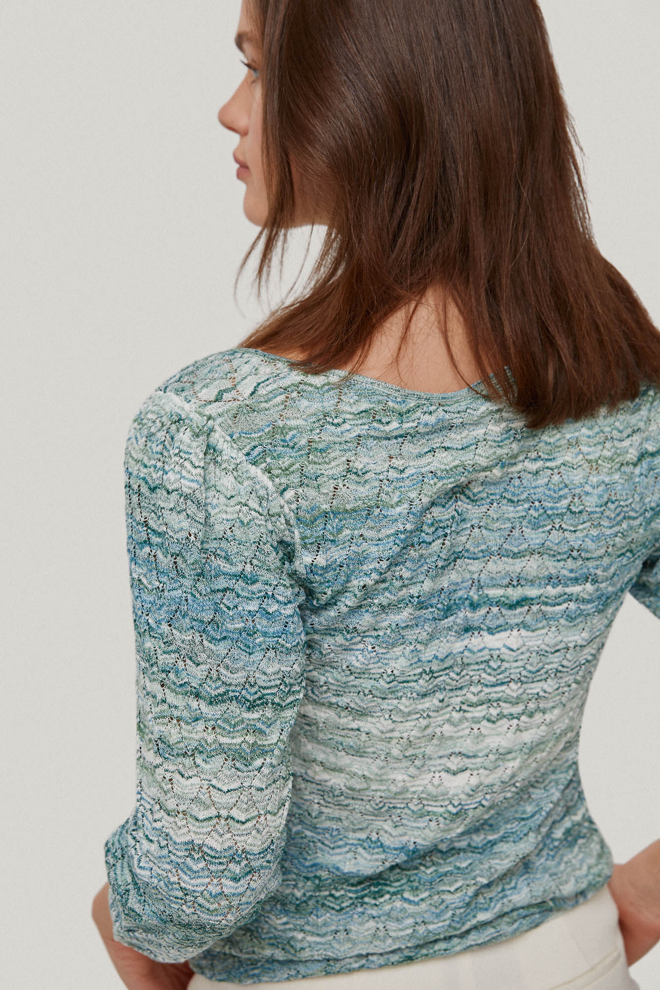Camisa estampada multicolorida - Verde