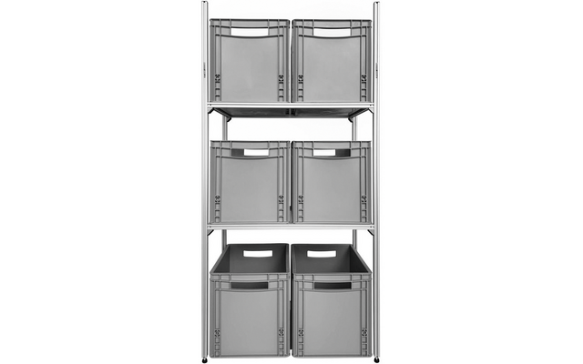 SYS-RACK 64-L-RR-1 Regal-System 65 x 40,8 x 132 cm passend für Euroboxen