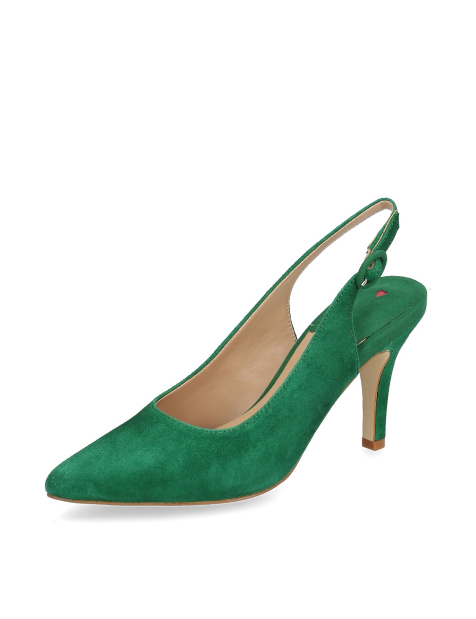 Veloursleder Slingpumps