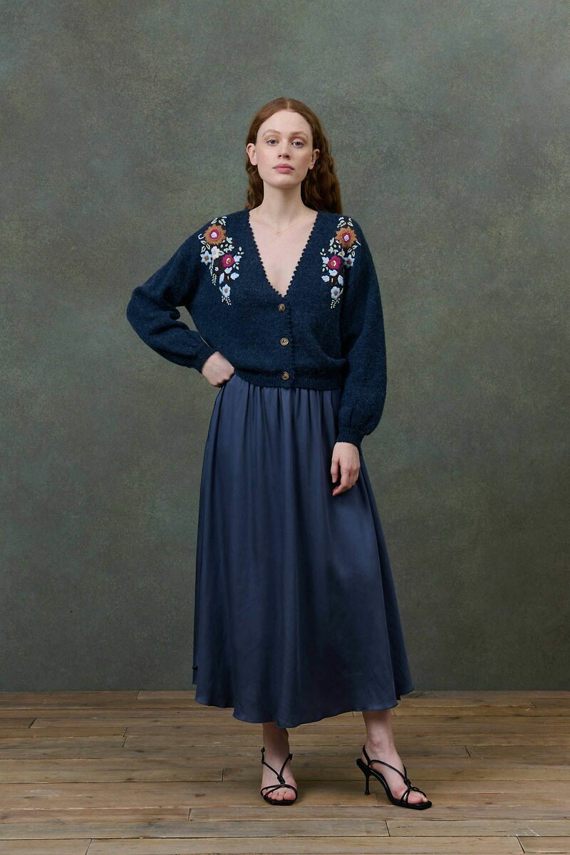 LOUISE MISHA<br>Saia midi com estampa de bandeiras, IRIELLE