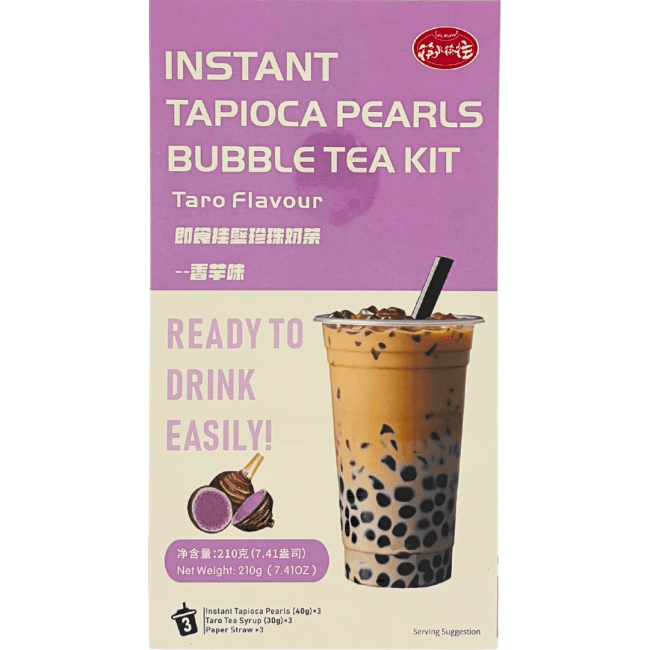 KLKW Instant Tapioca Parels Bubble Tea Kit - Taro Smaak 210g