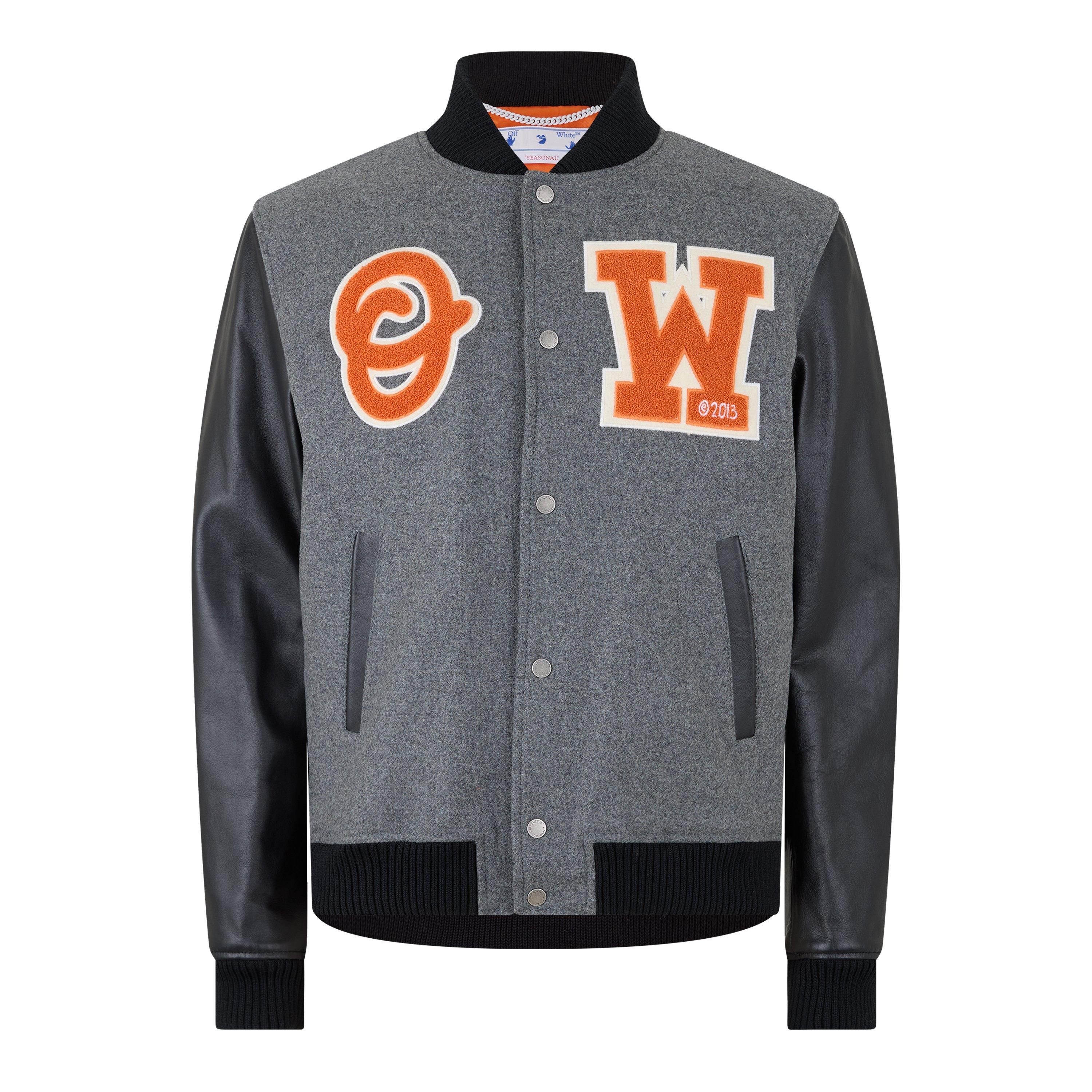 Off White Ow Patch Varsity Jacket