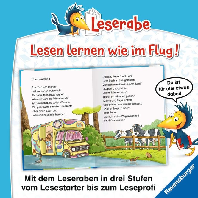 Leserabe - 2. Lesestufe - Unsere verrückten Camping-Ferien