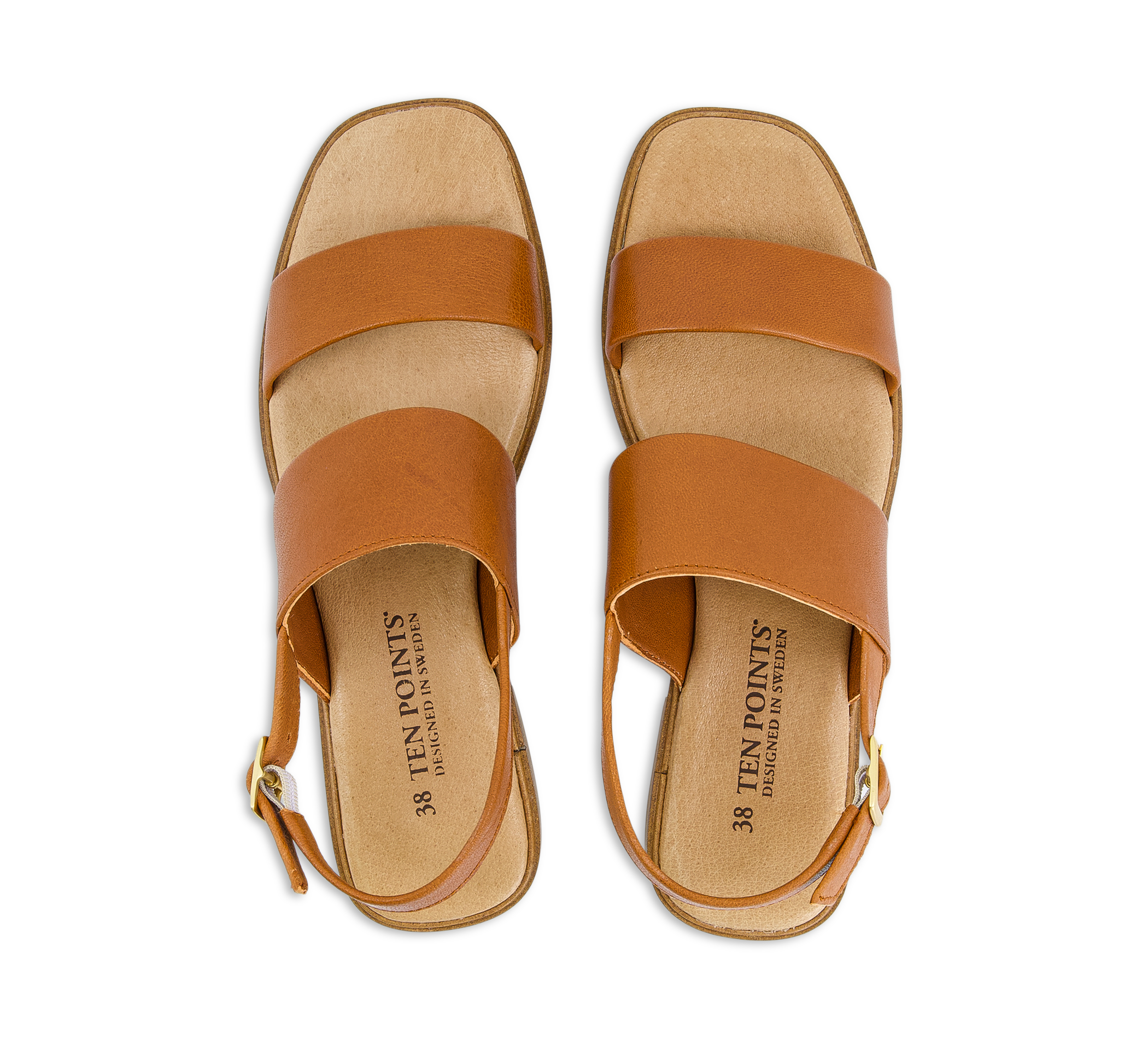 Ten Points Olivia - Riemchensandalen braun