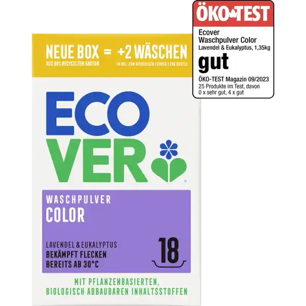 Colorwaschmittel Pulver Lavendel & Eukalyptus 18 WL