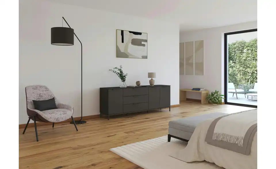 Sideboard Graphit Graphit Front: Dekor, Oberboden: Dekor Graphit