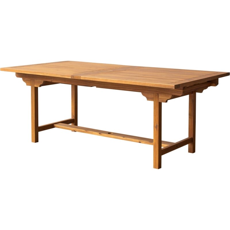 Table de jardin Capri en acacia massif, rectangulaire à rallonges 100 x 300 cm