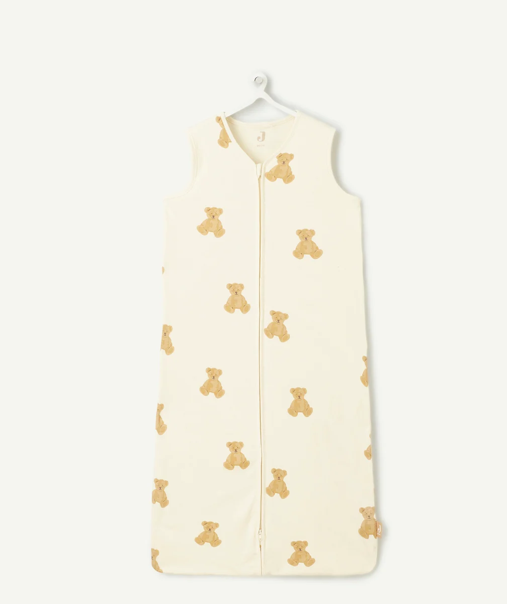 JOLLEINGIGOTEUSE SANS MANCHES BLANC CASSÉ TEDDY BEAR