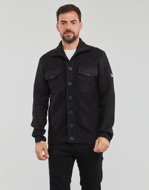 Petrol Industries - MEN KNITWEAR COLLAR CARDIGAN - Noir