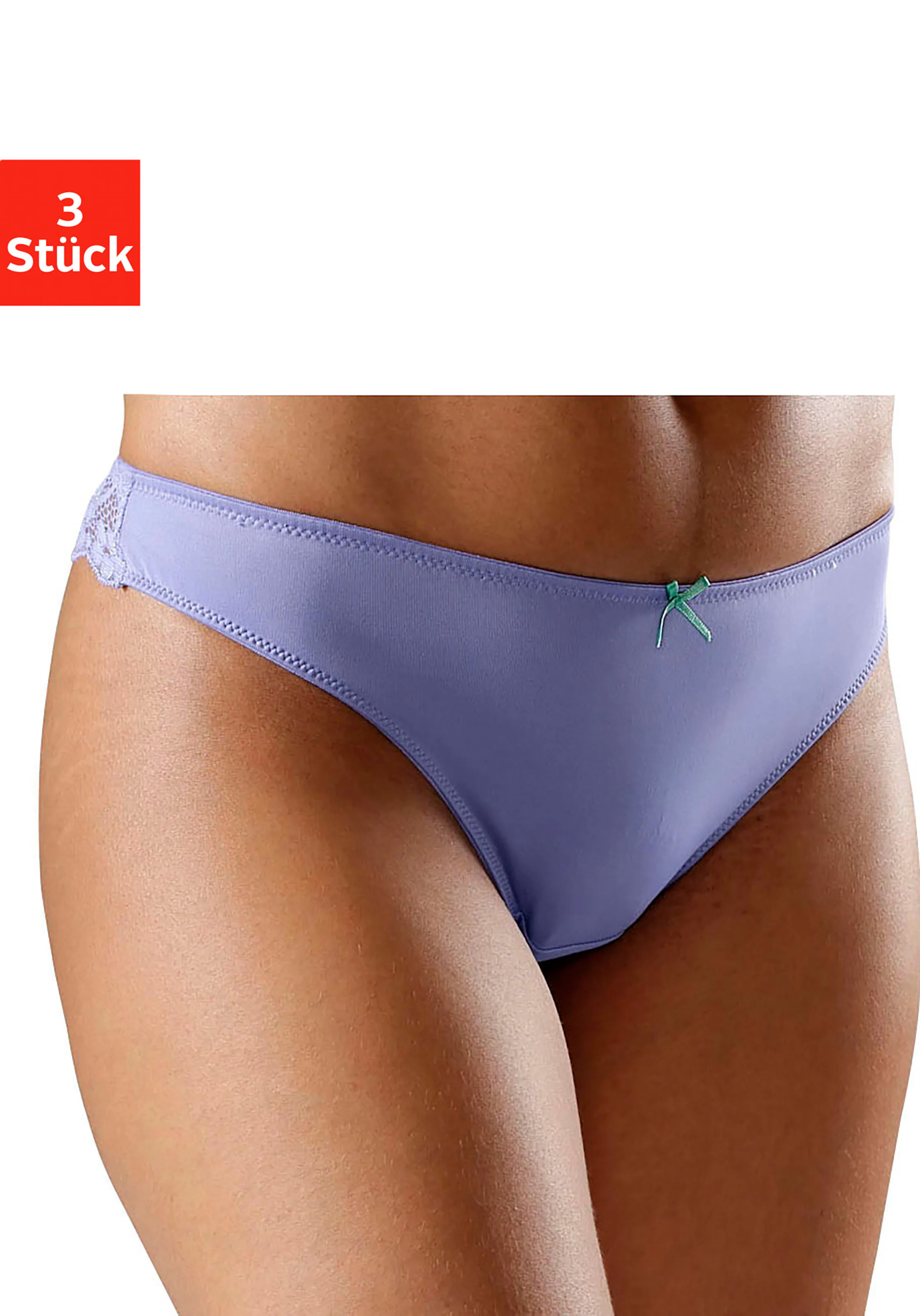 petite fleur String in blau+mandarine+weiß